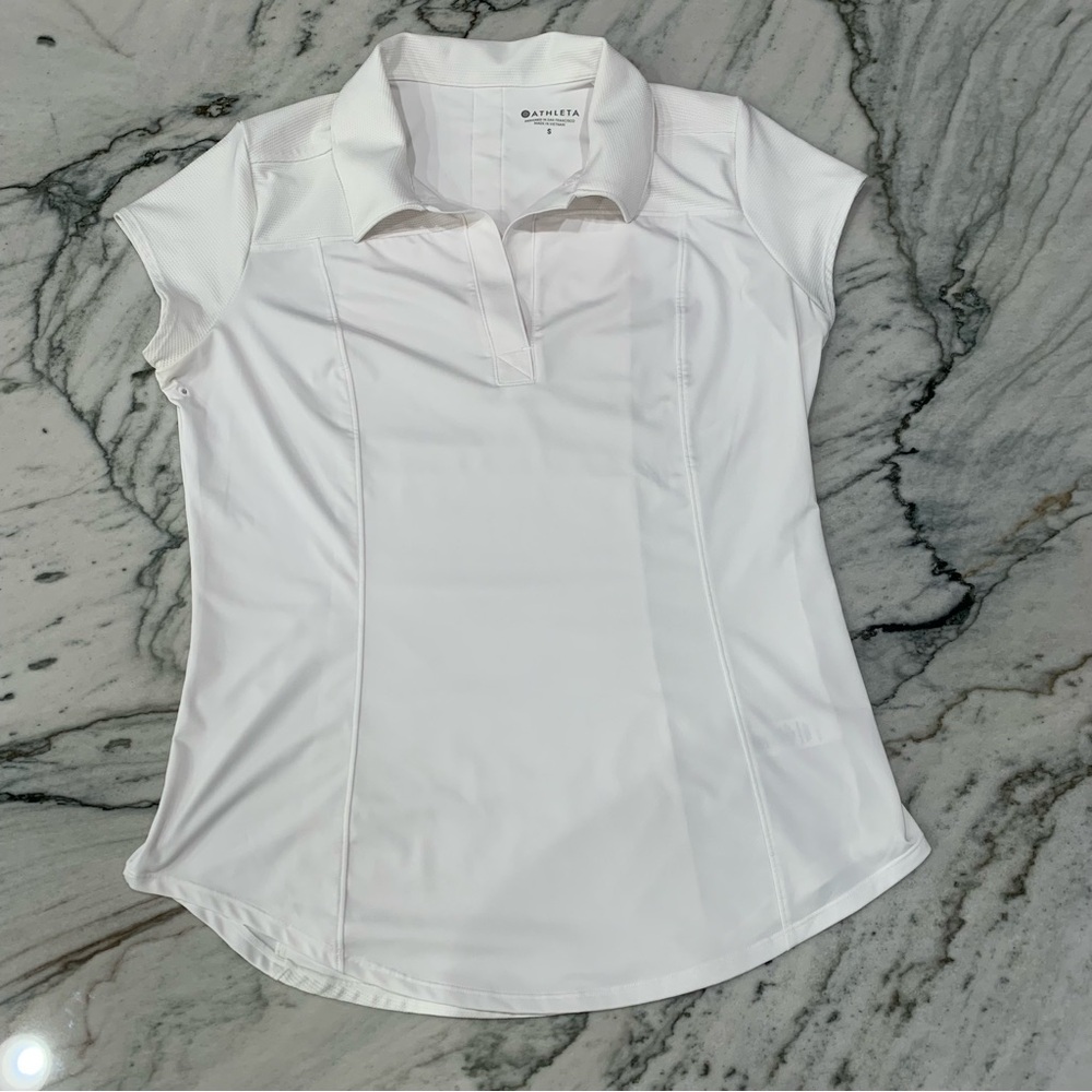 Athleta Polo Shirt, Tennis Golf Pickleball Wicking Outdoors. Women’s Small